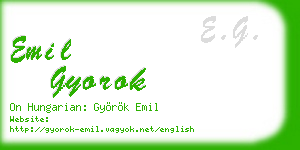 emil gyorok business card