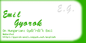 emil gyorok business card